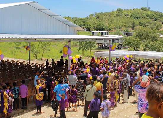 A community gathering outdoors